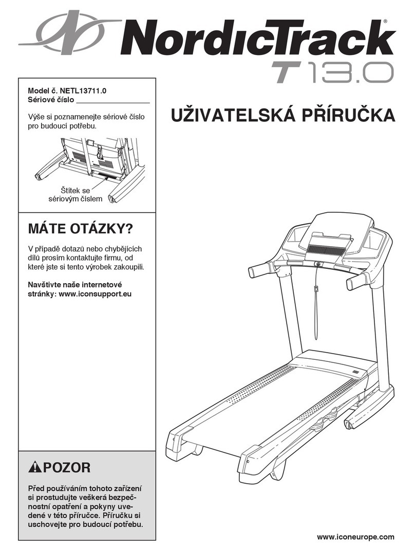 NordicTrack T 13.0 Treadmill Uživatelská příručka