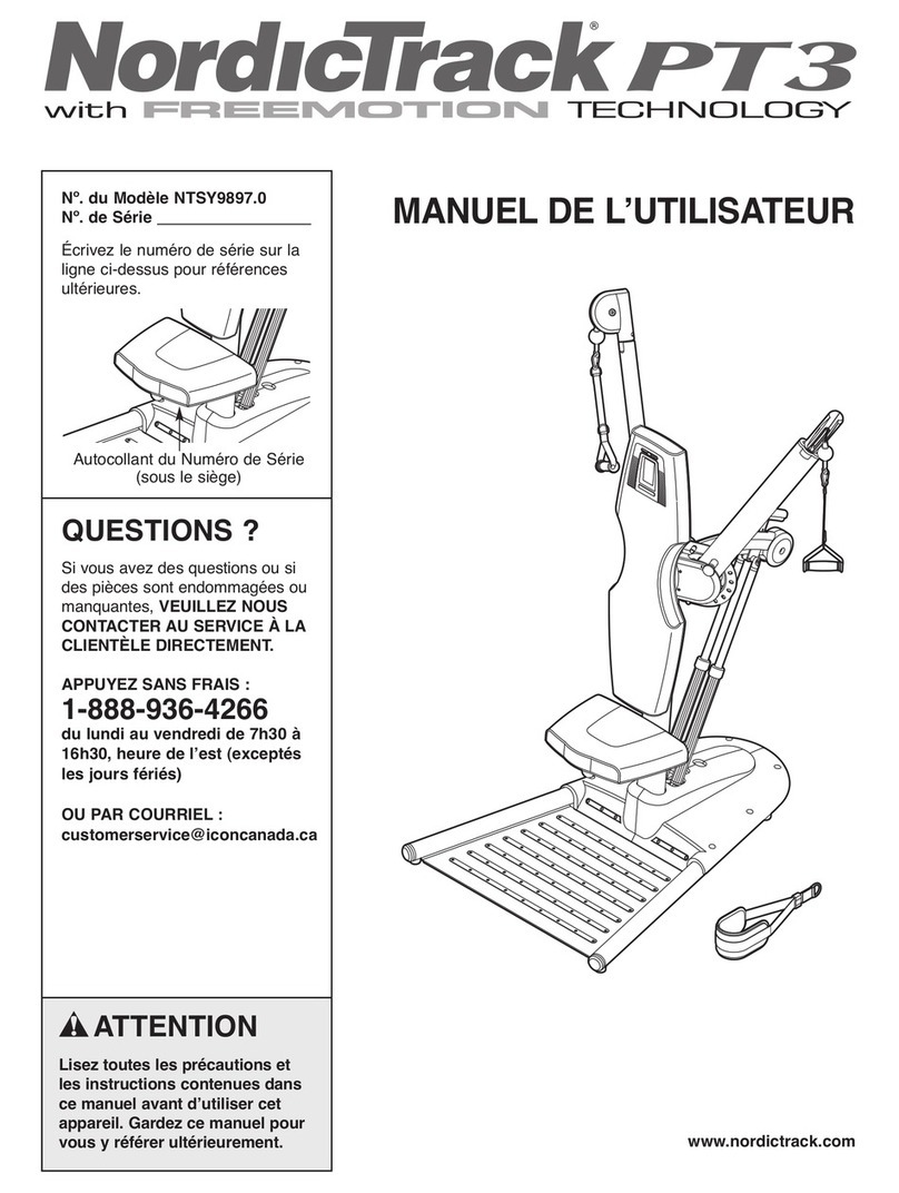 NordicTrack Pt3 With Freemotion Technology Manuel de l'utilisateur