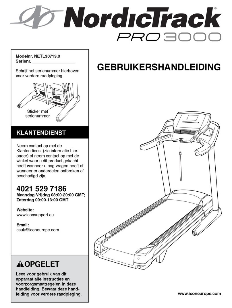 NordicTrack Pro 3000 Treadmill User manual