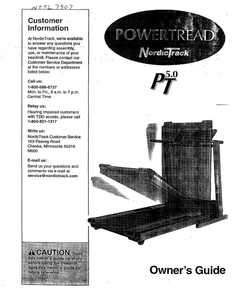 NordicTrack Powertread 5.0 User manual