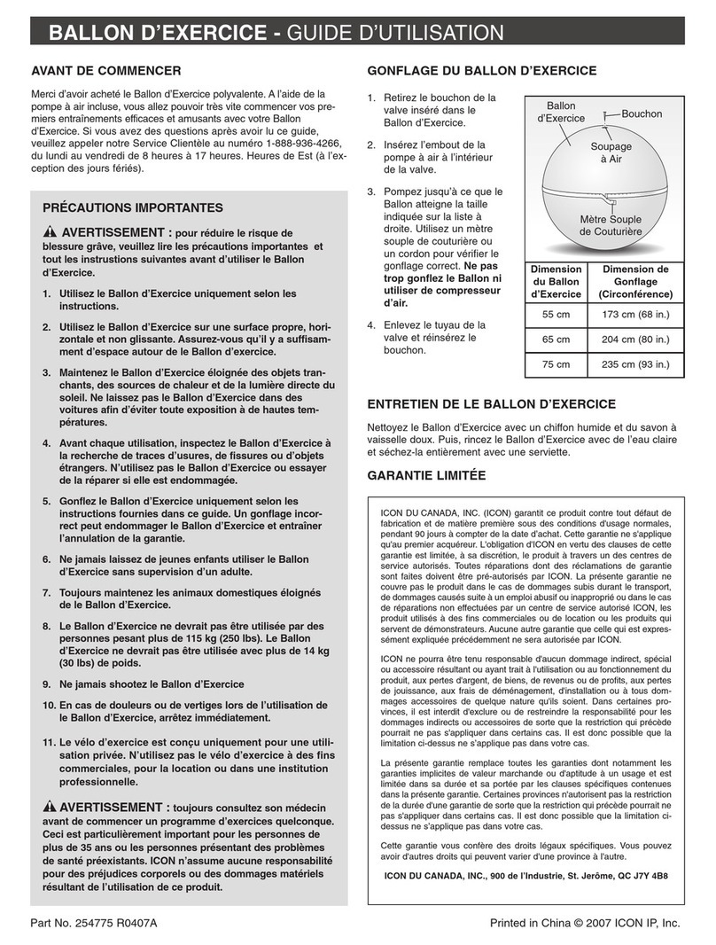 NordicTrack Nortic Track E200 Bench Guide d'utilisation NordicTrack Nortic Track E200 Bench Guide d'utilisation