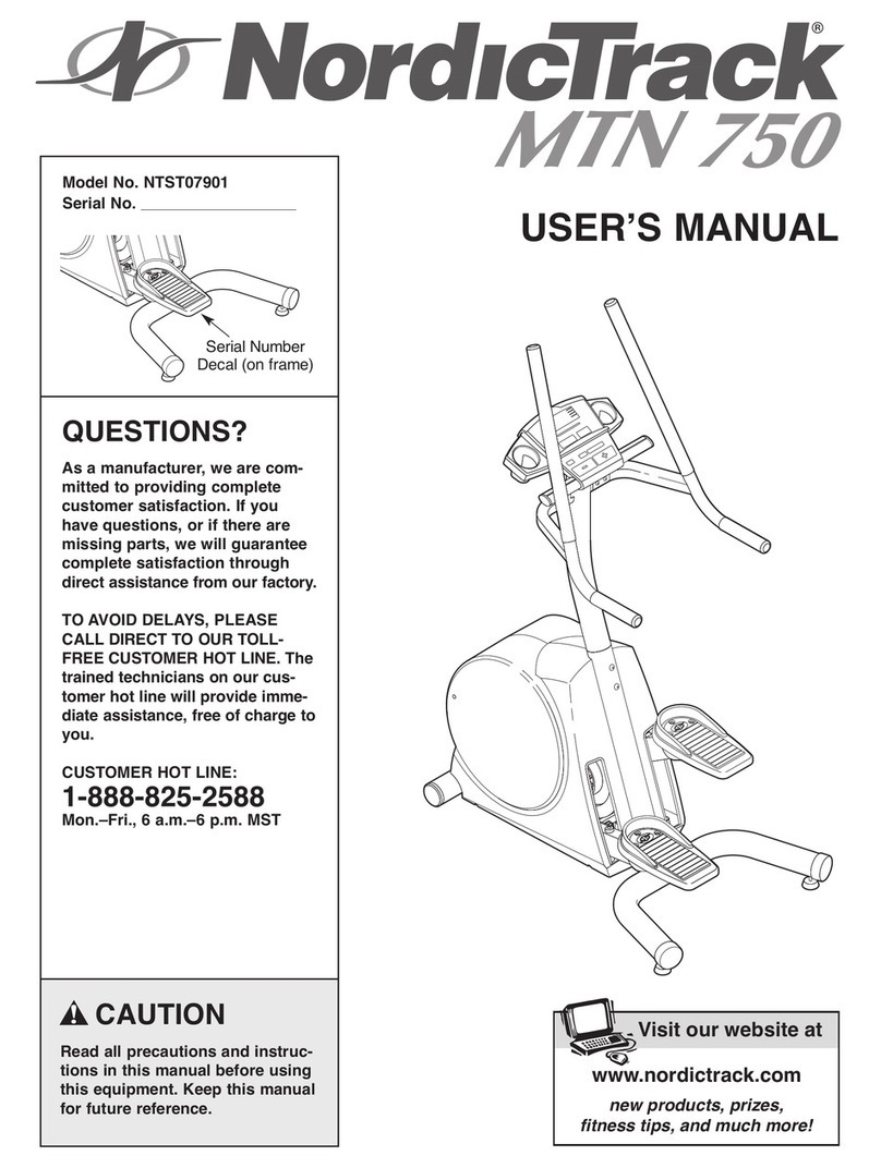NordicTrack Mtn 750 Stepper manual