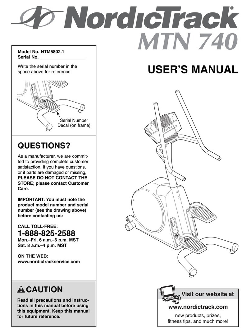NordicTrack Mtn740 Stepper user manual
