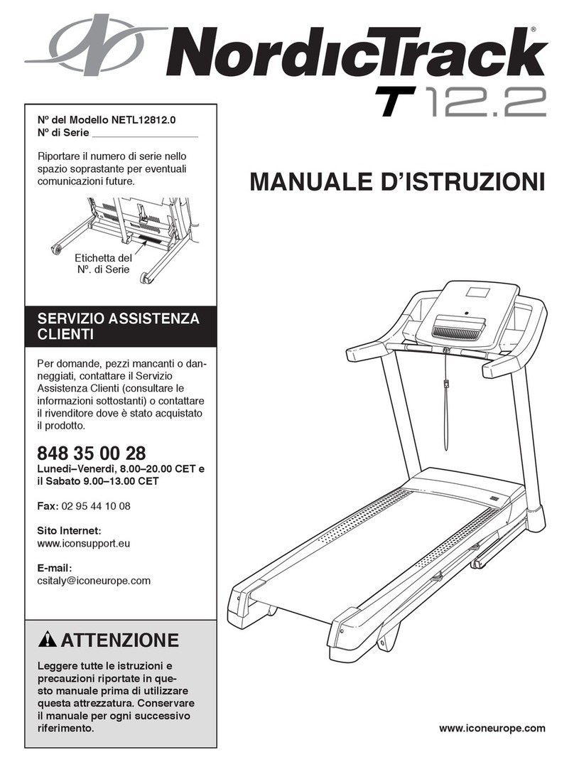 NordicTrack T 12.2 Treadmill Operating and maintenance manual