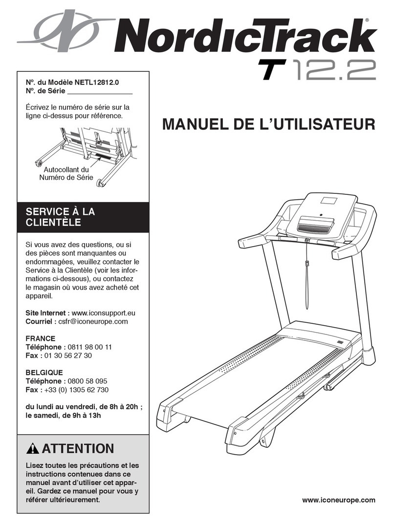 NordicTrack T 12.2 Treadmill User manual