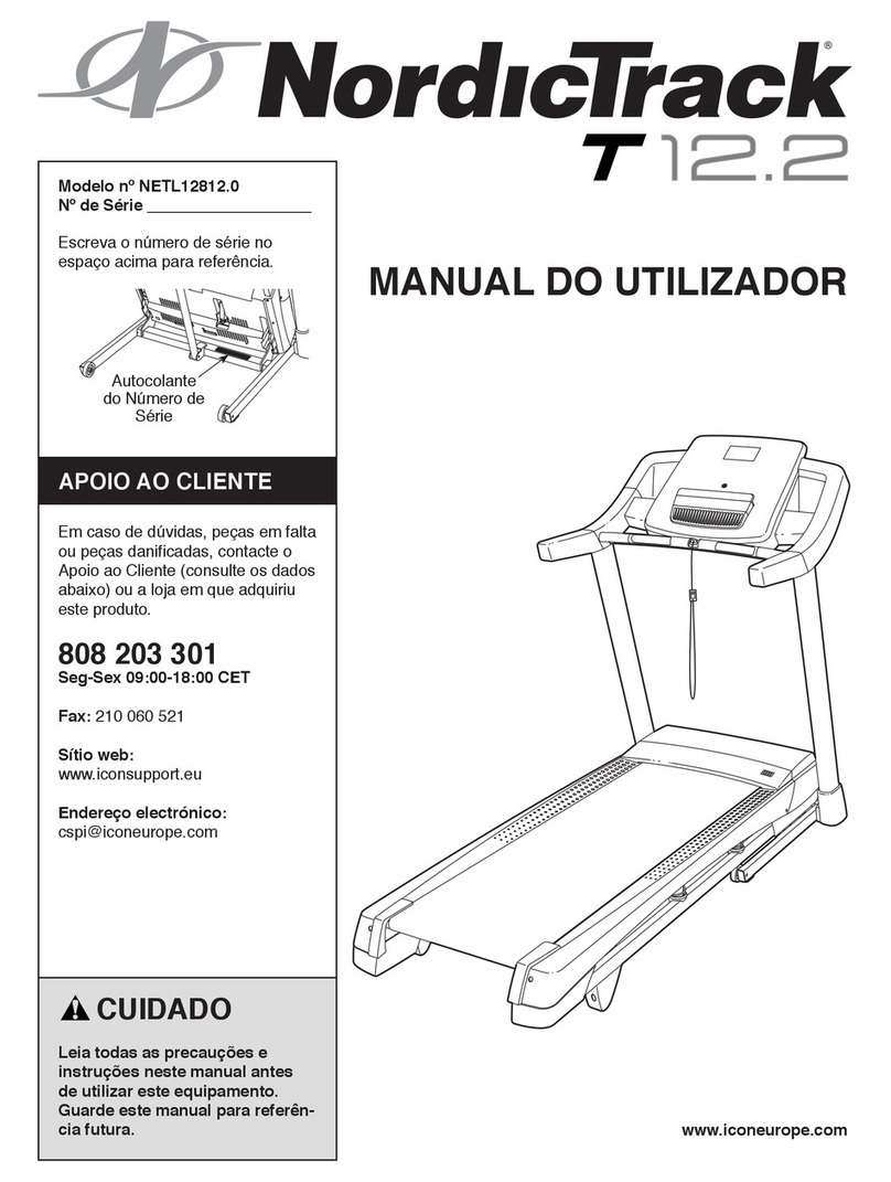 NordicTrack T 12.2 Treadmill Manual do utilizador