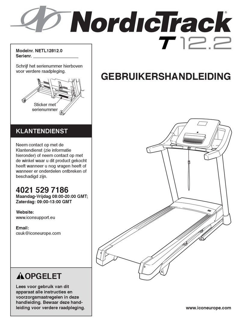 NordicTrack T 12.2 Treadmill User manual