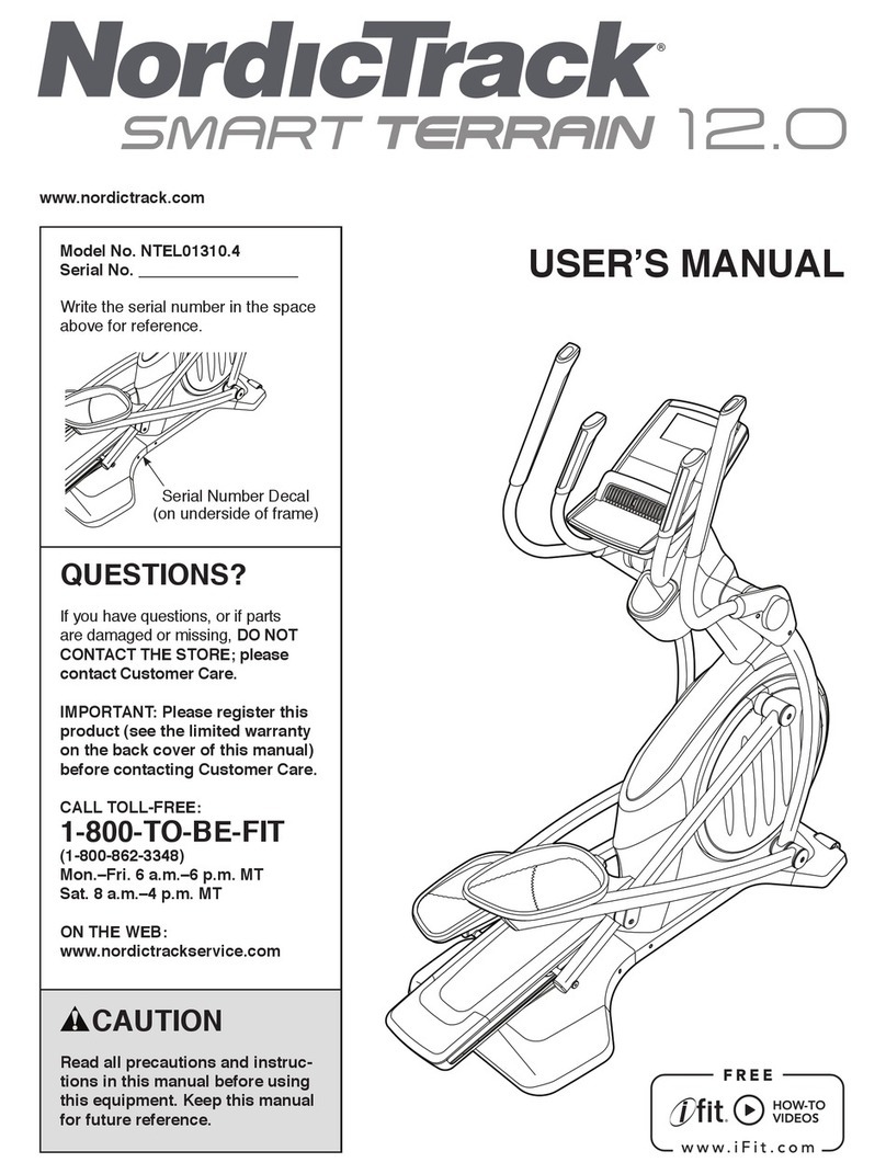 NordicTrack Smart Terrain 12.0 Elliptical manual