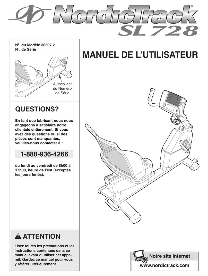 NordicTrack Sl 728contour Plus Bike User manual NordicTrack Sl 728contour Plus Bike User manual