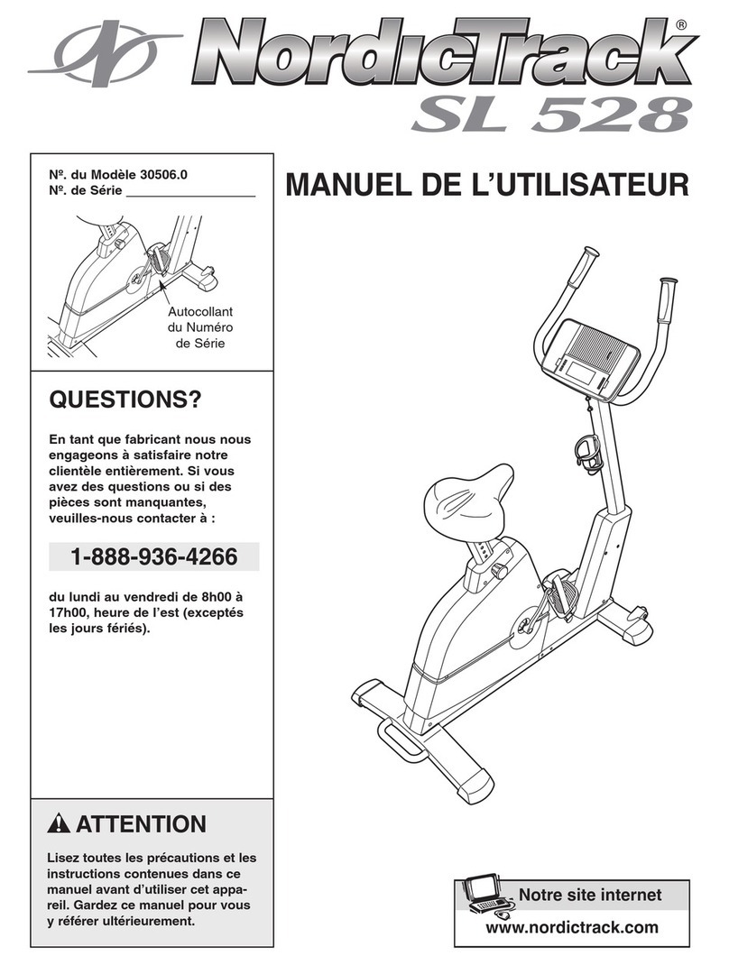 NordicTrack SL 528 Manuel de l'utilisateur NordicTrack SL 528 Manuel de l'utilisateur