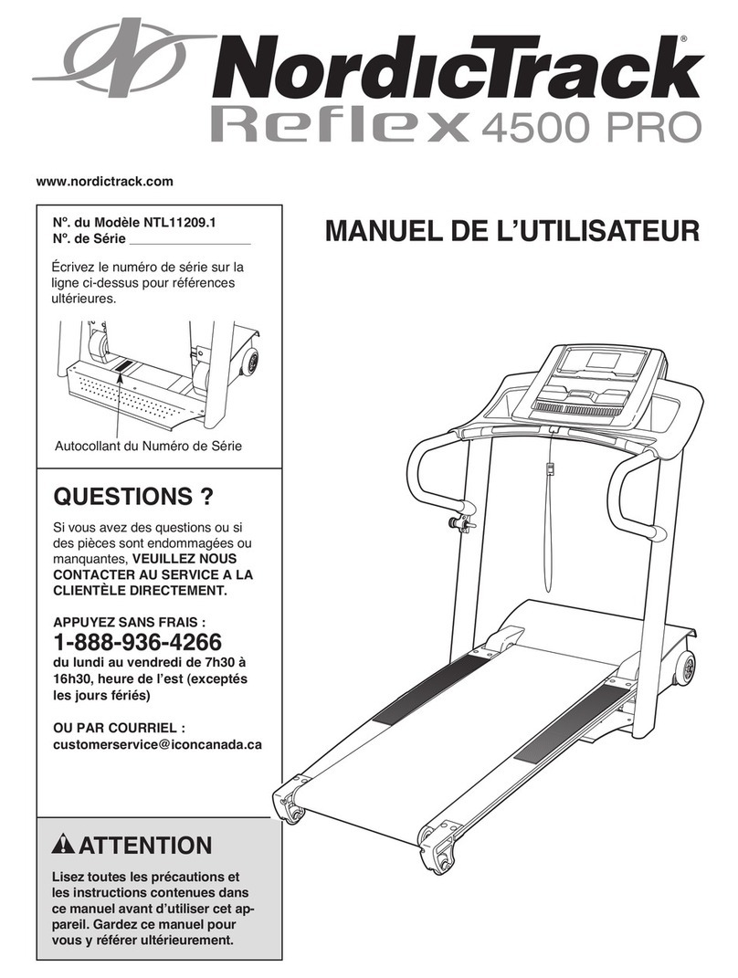 NordicTrack Reflex 4500 Pro Treadmill Manuel de l'utilisateur
