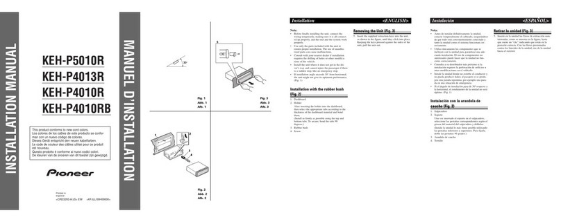 Pioneer KEH-P5010R installation manual