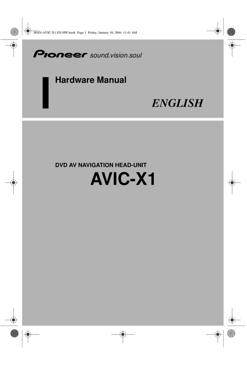 Pioneer AVIC-X1 Hardware manual