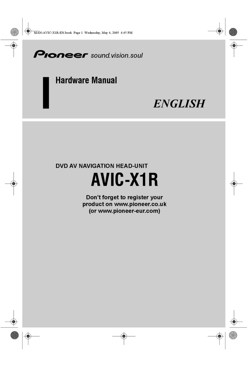 Pioneer AVIC-X1R Hardware manual