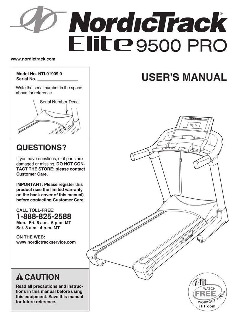 NordicTrack Elite 9500 Treadmill user manual NordicTrack Elite 9500 Treadmill user manual