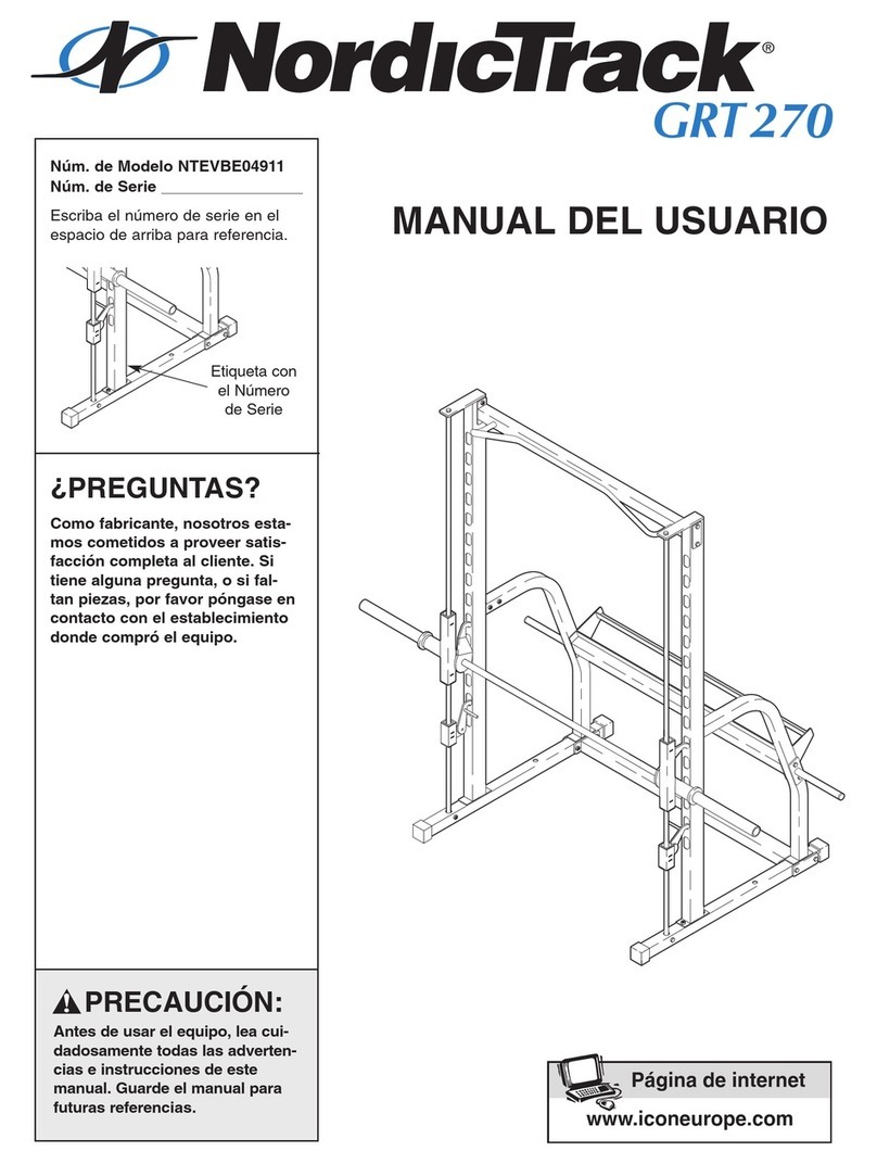 NordicTrack Grt270 Bench Manual Del Usuario