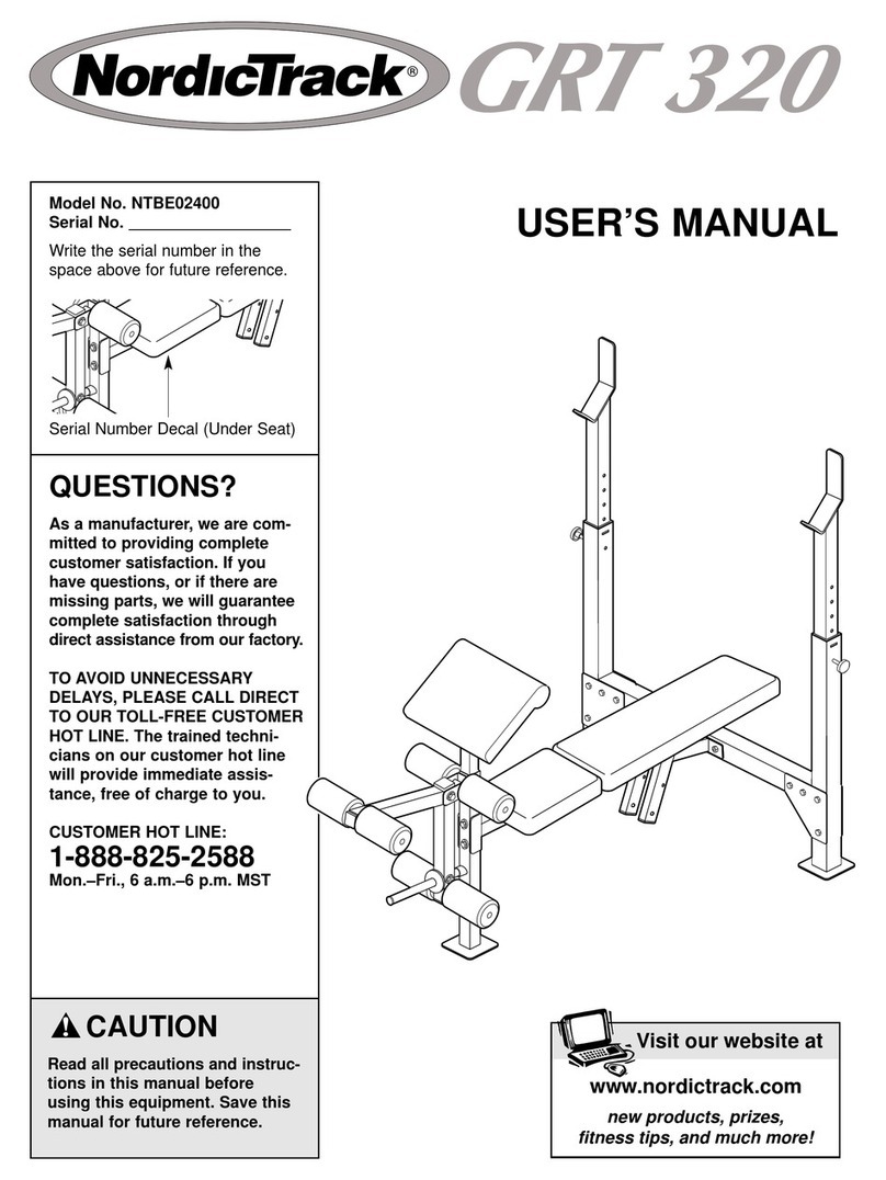 NordicTrack Grt320 User manual
