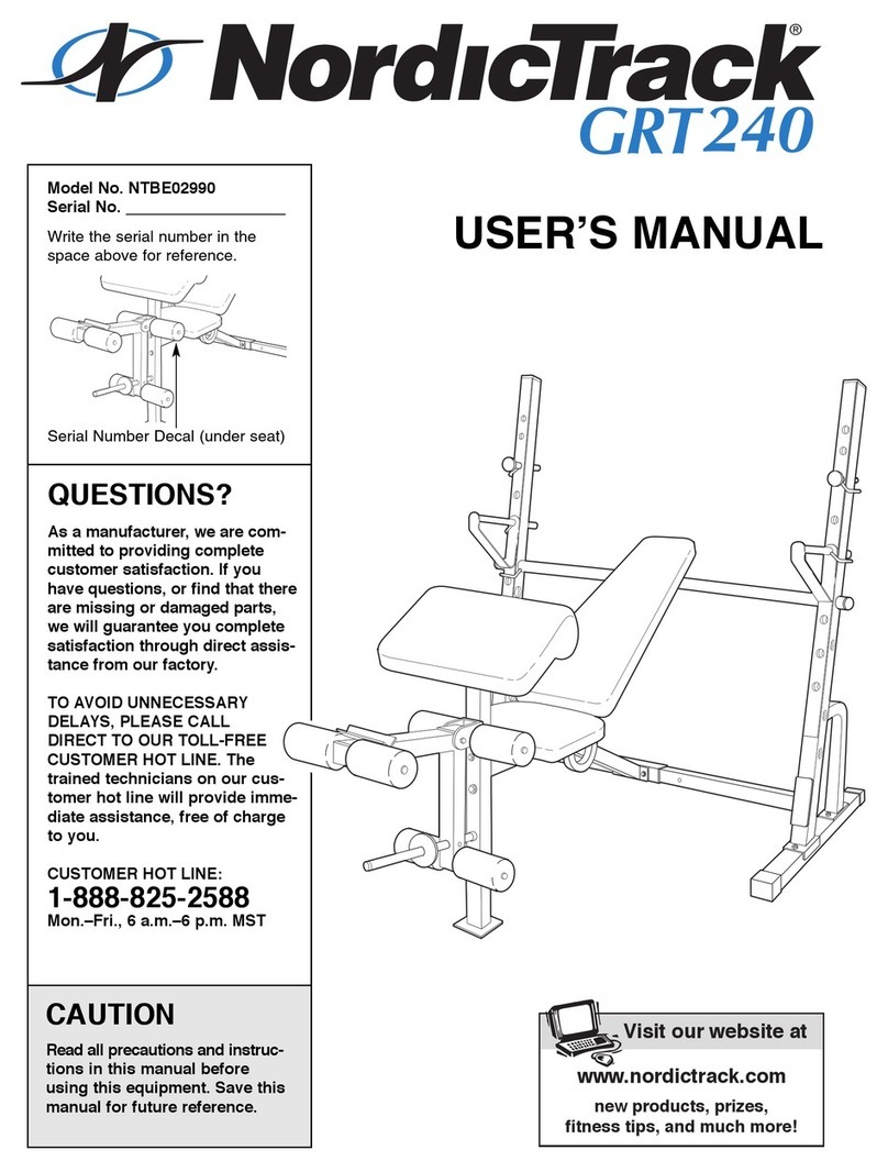 NordicTrack Grt240 user manual