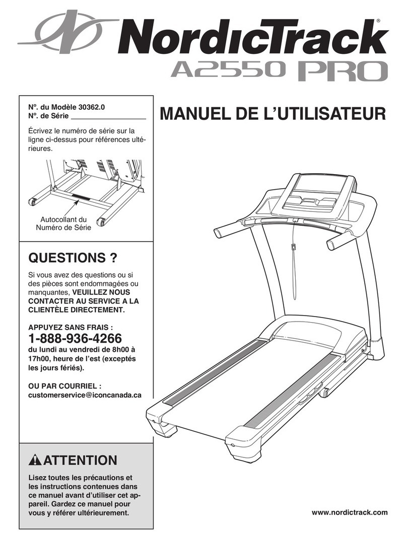 NordicTrack G7.0 Treadmill User manual