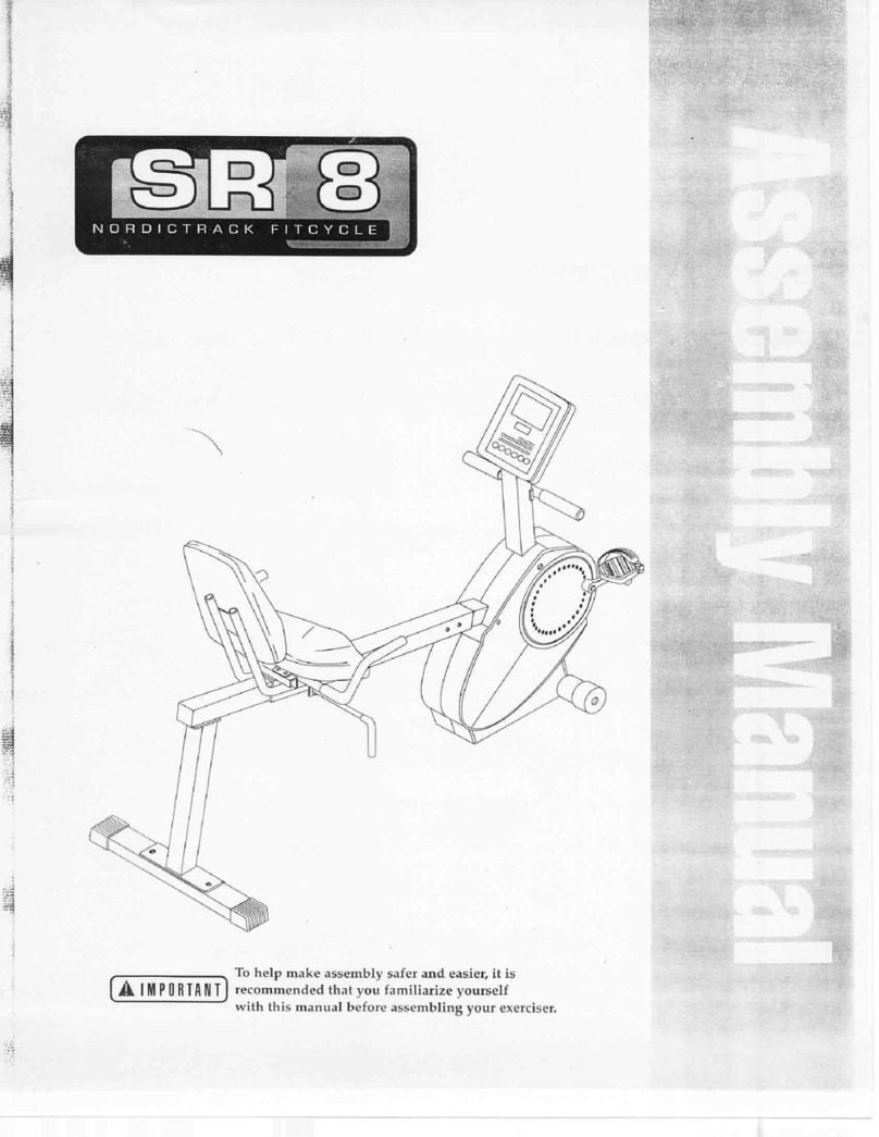NordicTrack Fitcycle Sr8 User manual
