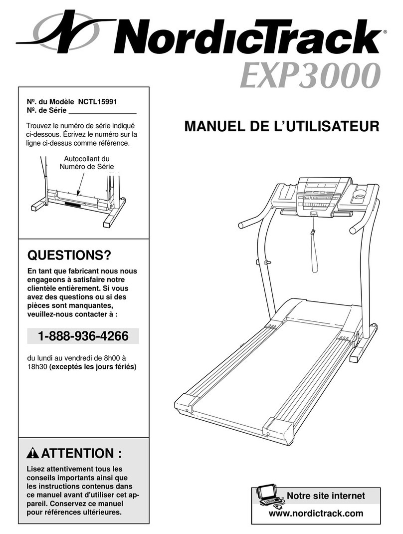 NordicTrack Exp 3000 Treadmill User manual