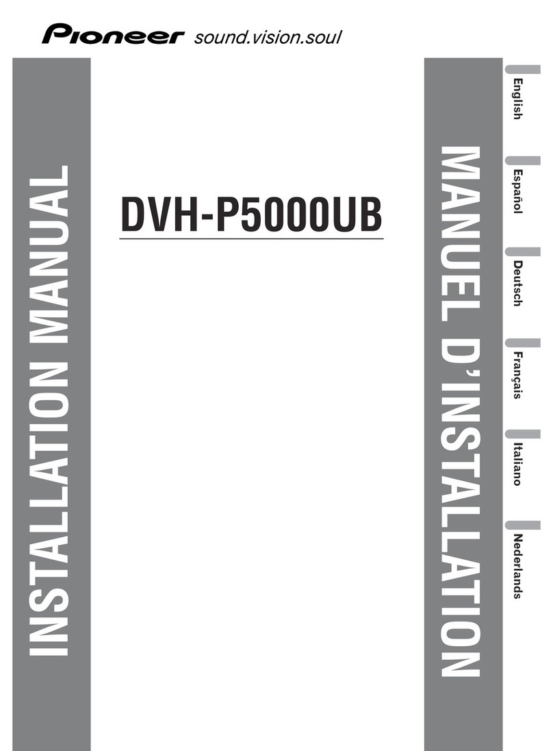 Pioneer DVH-P5000UB installation manual