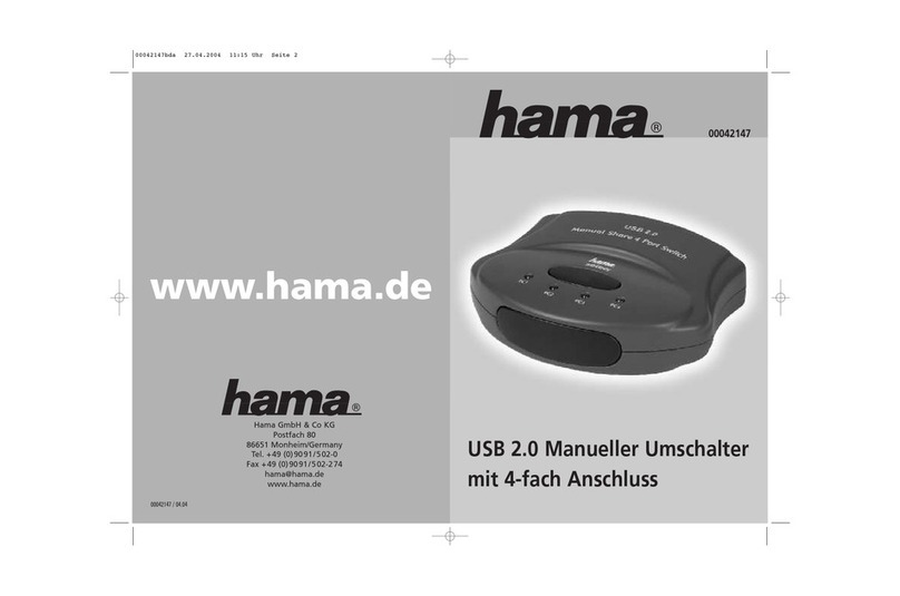 Hama USB 2.0 4-Port Manual Share Switch Operating	 instruction