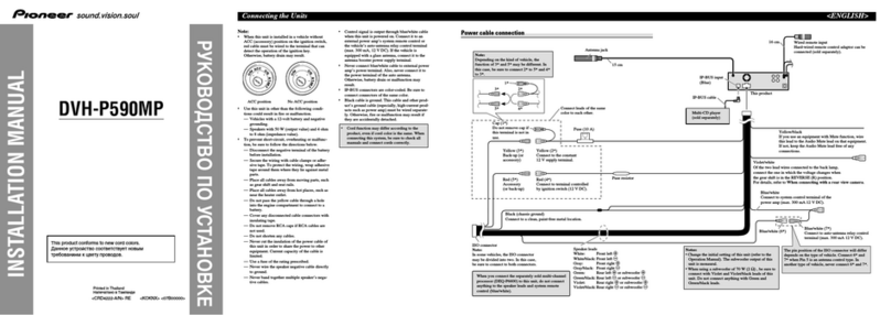 Pioneer DVH-P590MP installation manual