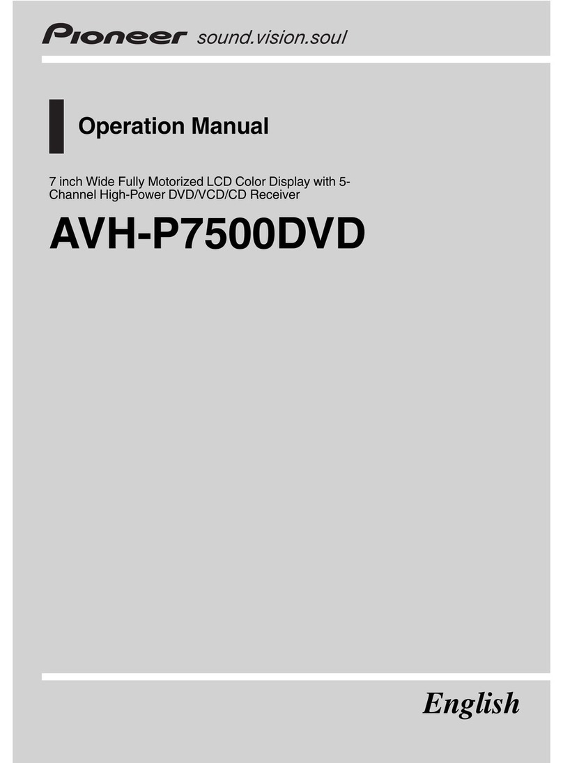 Pioneer AVH-P7500DVD User manual