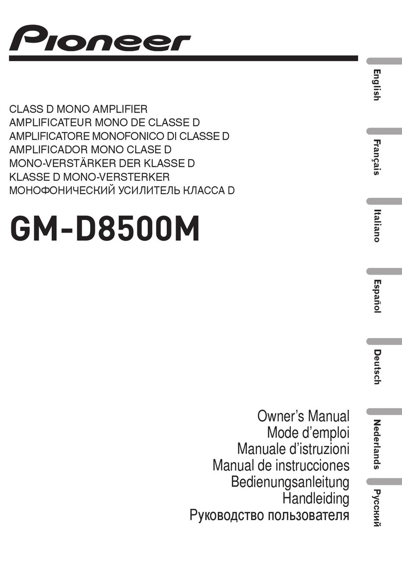 Pioneer GM-D8500M owner's manual