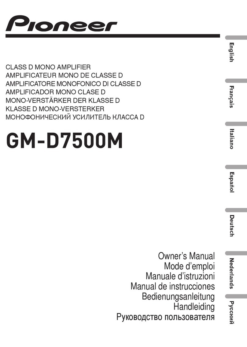 Pioneer GM-D7500M SERIES User manual