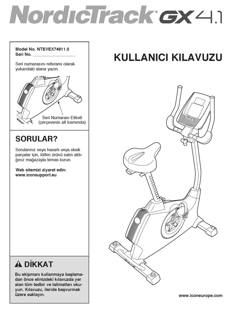 NordicTrack Gx4.1 Bike Kullanıcı kılavuzu