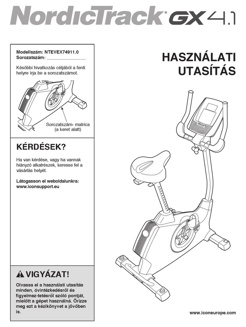 NordicTrack Gx4.1 Bike HASZNALATI UTASITAS