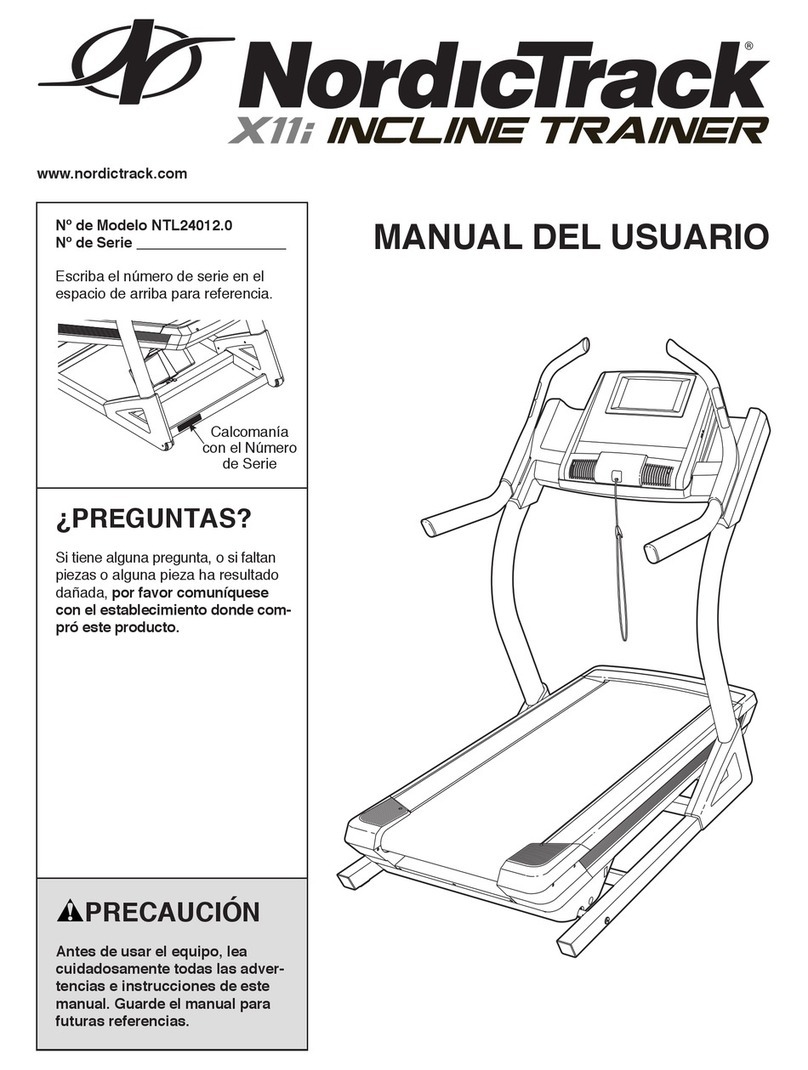 NordicTrack Incline Trainer X11i Interact Treadmill User guide