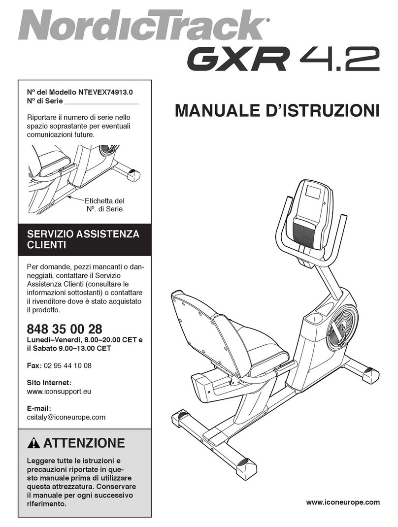 NordicTrack Gxr 4.2 Bike Manuale d'istruzioni