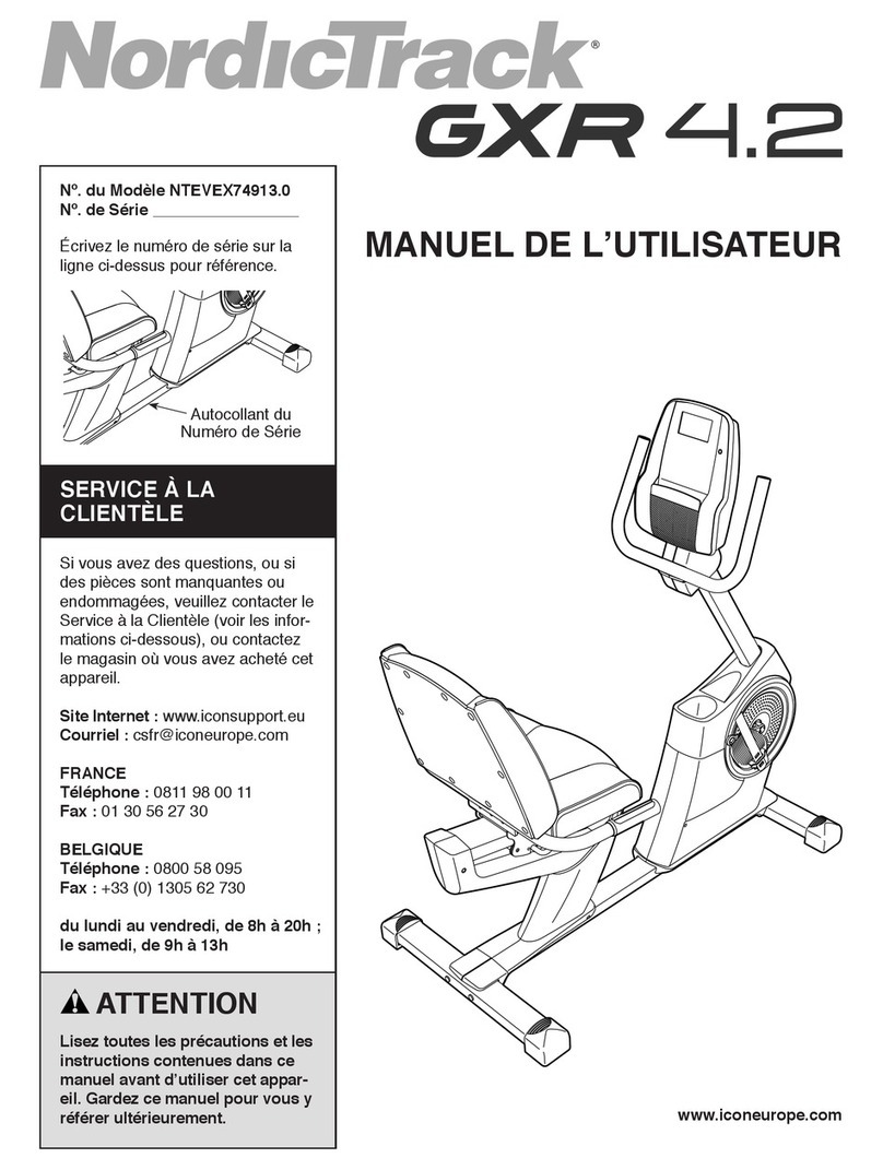 NordicTrack Gxr 4.2 Bike User manual NordicTrack Gxr 4.2 Bike User manual