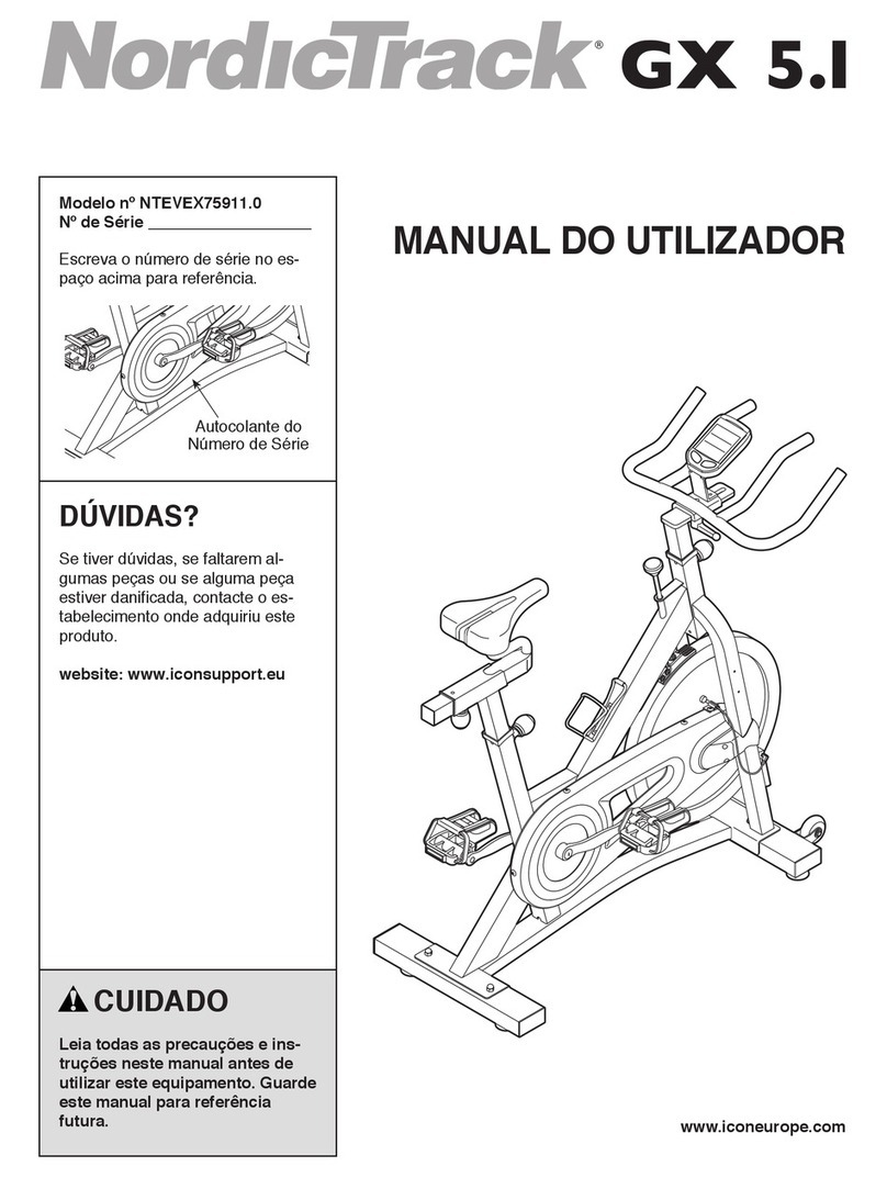 NordicTrack Gx5.1 Bike Manual do utilizador NordicTrack Gx5.1 Bike Manual do utilizador