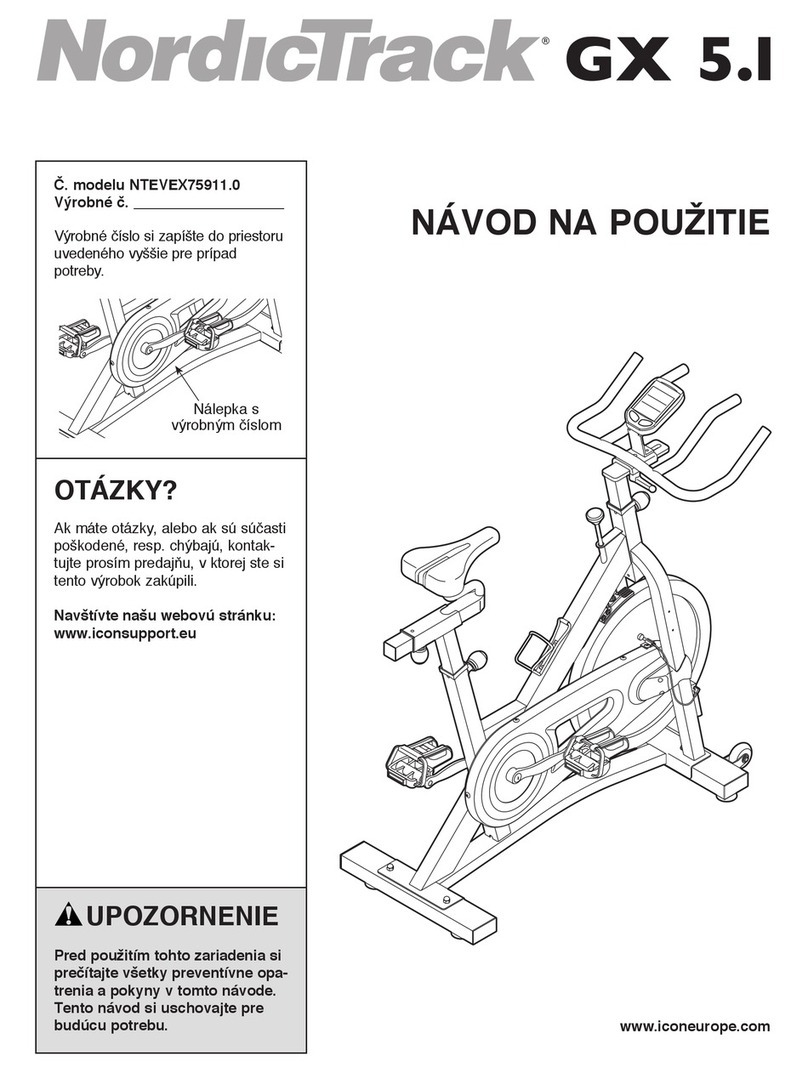 NordicTrack Gx5.1 Bike Specification sheet