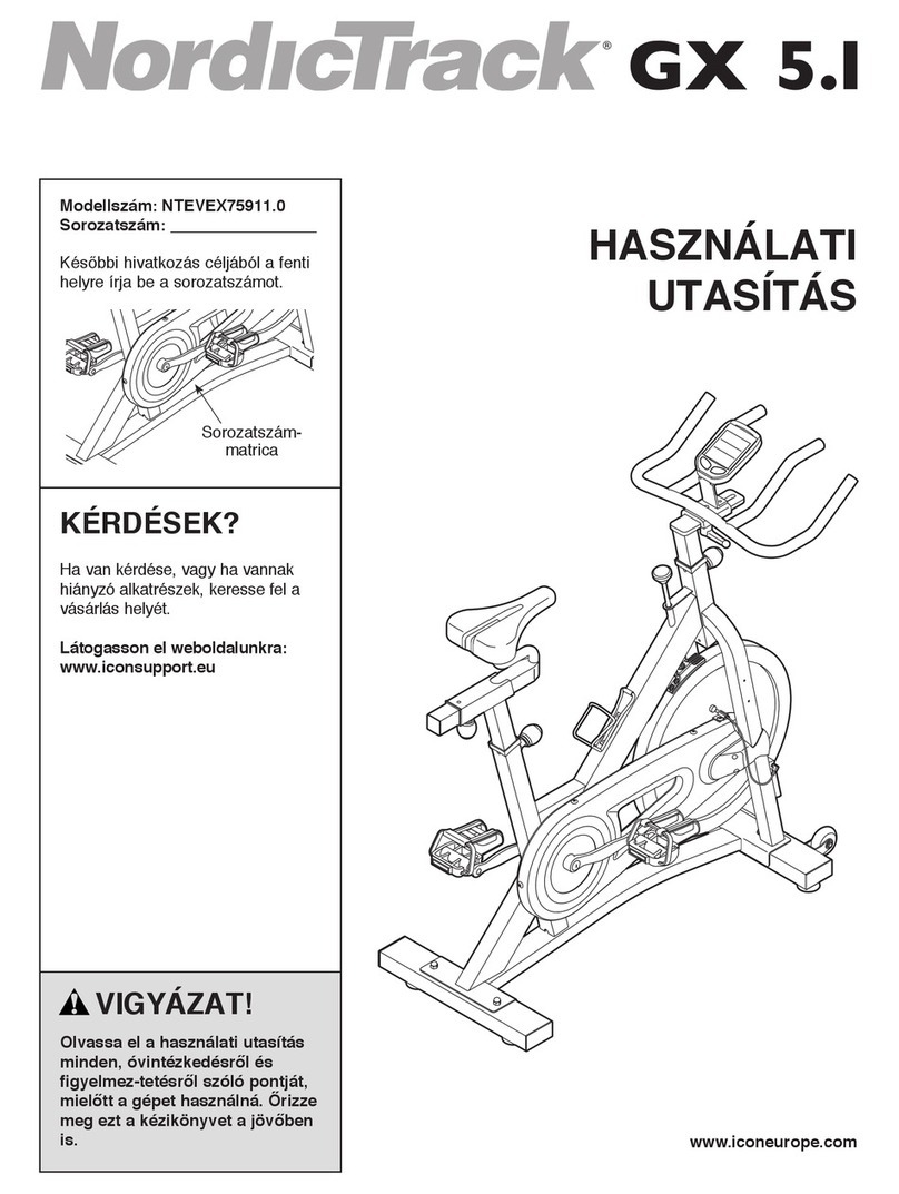 NordicTrack Gx5.1 Bike HASZNALATI UTASITAS