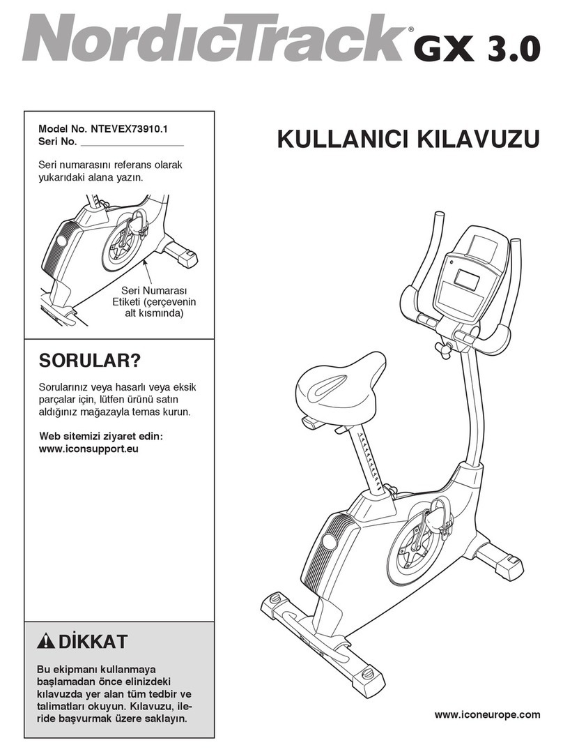 NordicTrack Gx 3.0 Gw Bike Kullanıcı kılavuzu