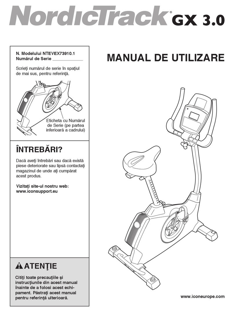 NordicTrack Gx 3.0 Gw Bike Instruction Manual