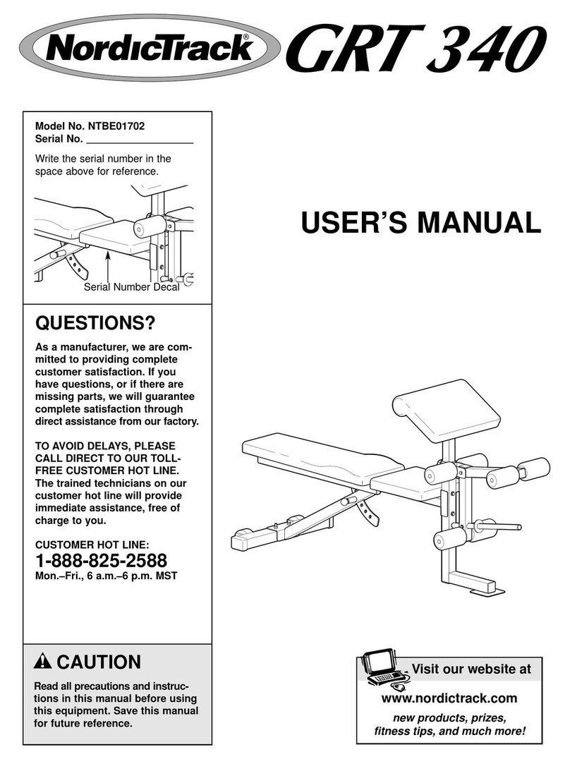 NordicTrack GRT 340 User manual