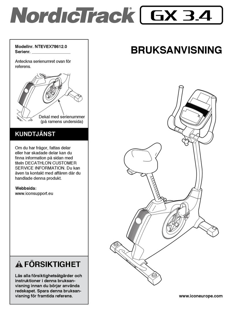 NordicTrack Gx 3.4 Bike Bruksanvisning