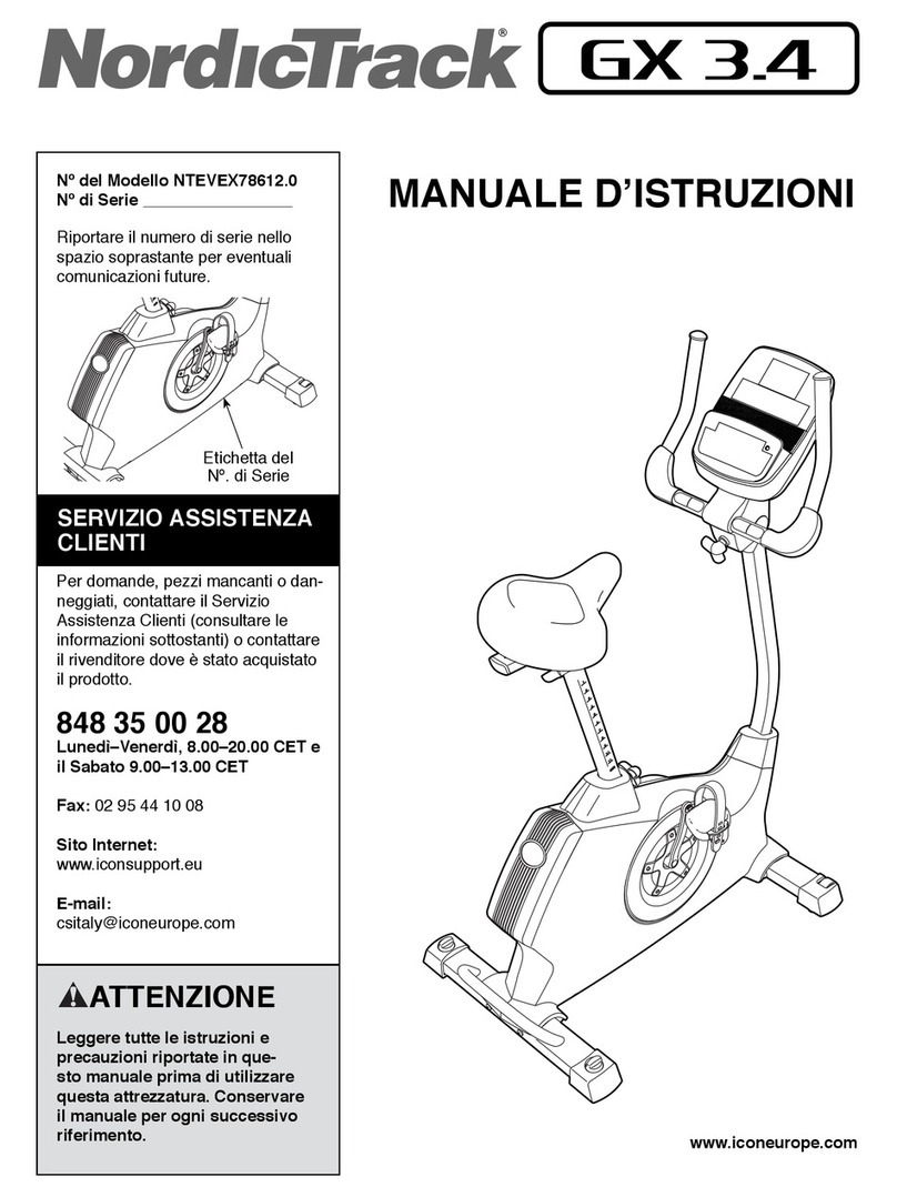 NordicTrack Gx 3.4 Bike Manuale d'istruzioni