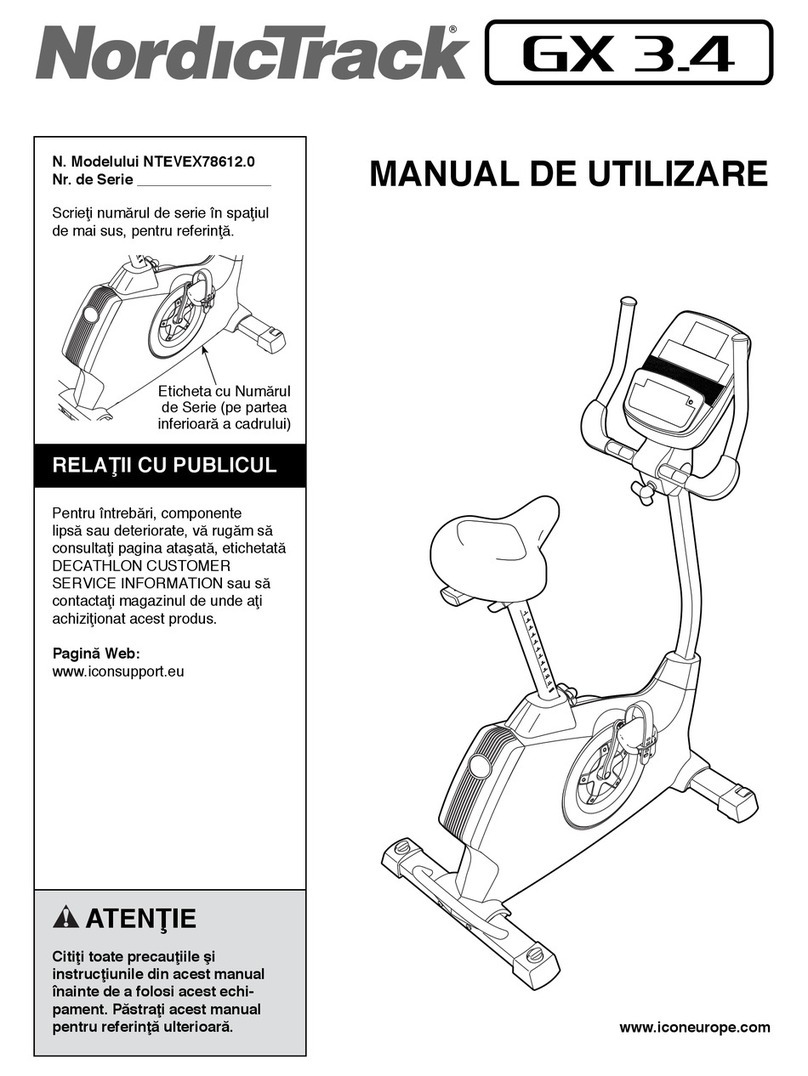 NordicTrack Gx 3.4 Bike Instruction Manual