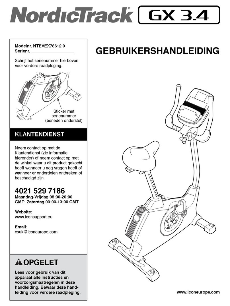 NordicTrack Gx 3.4 Bike User manual