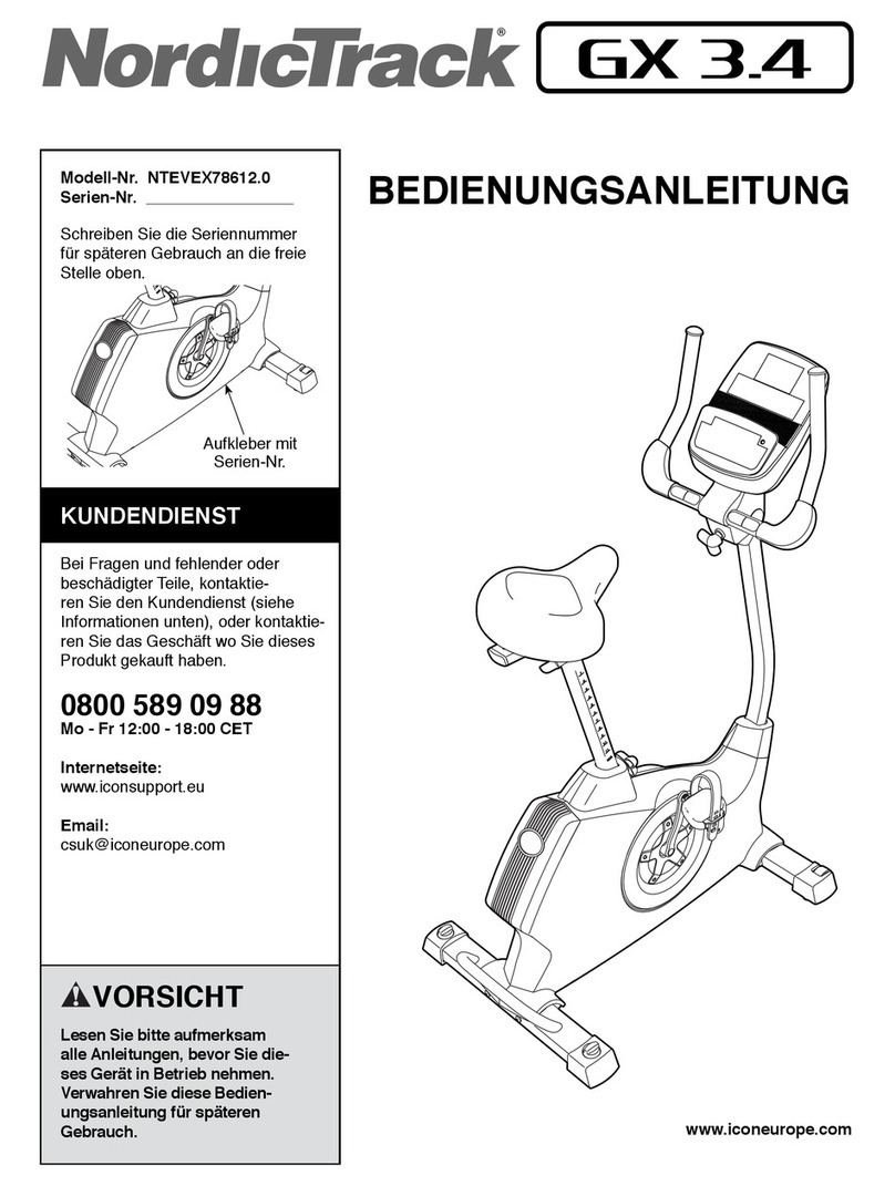 NordicTrack Gx 3.4 Bike Bedienungsanleitung