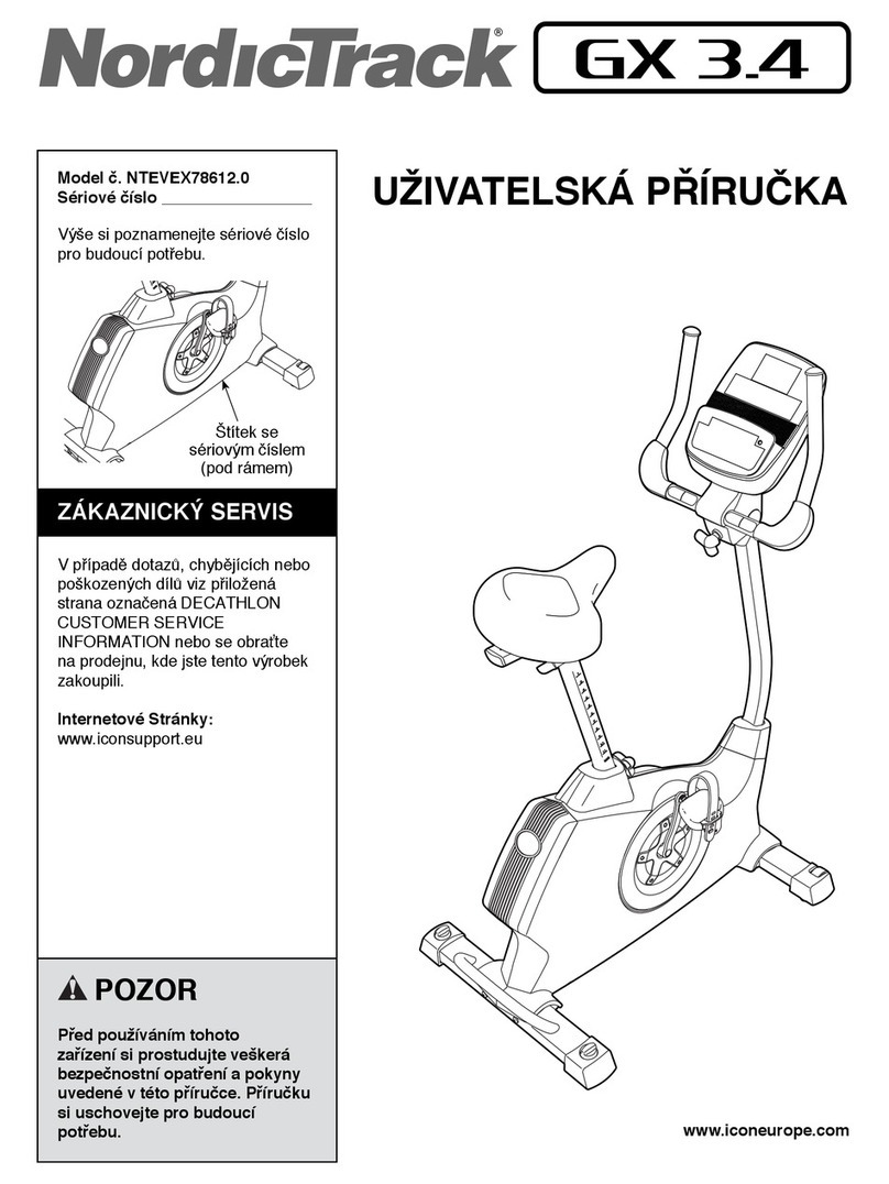 NordicTrack Gx 3.4 Bike Uživatelská příručka