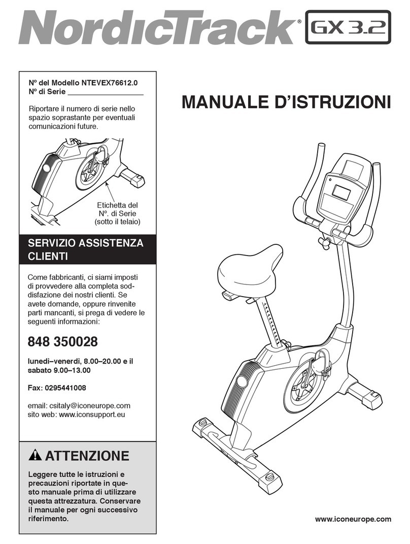 NordicTrack Gx 3.2 Bike Operating and maintenance manual
