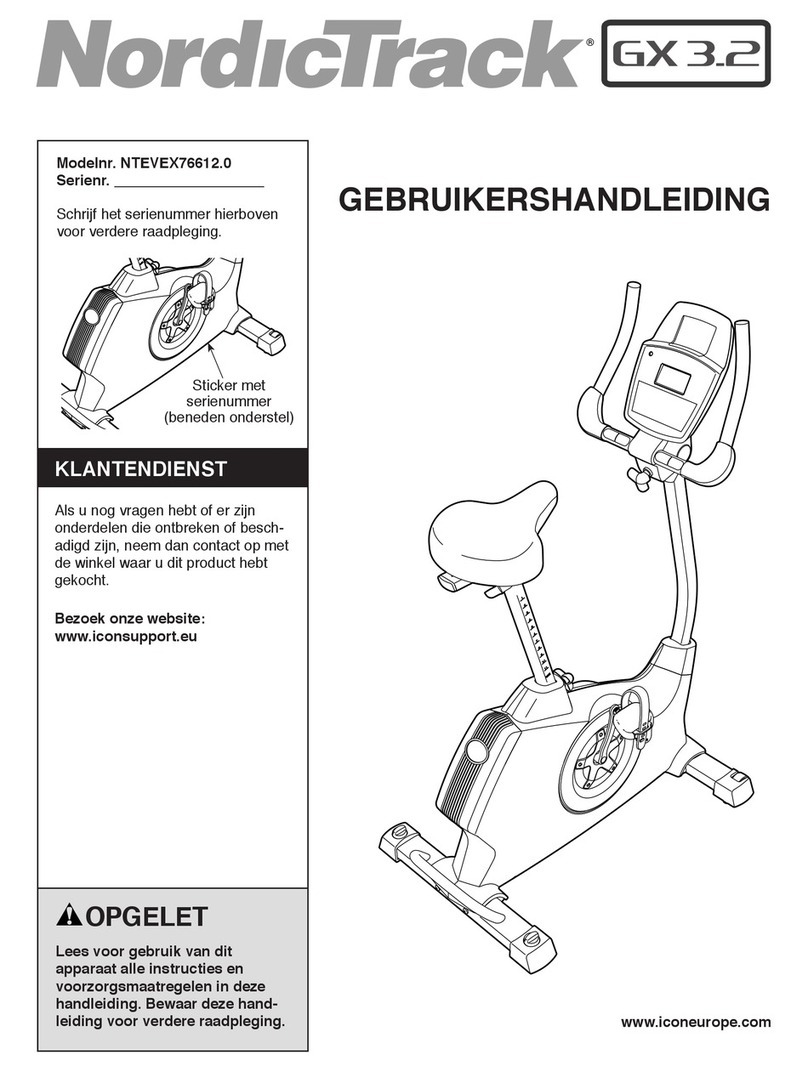 NordicTrack Gx 3.2 Bike Gebruikershandleiding NordicTrack Gx 3.2 Bike Gebruikershandleiding